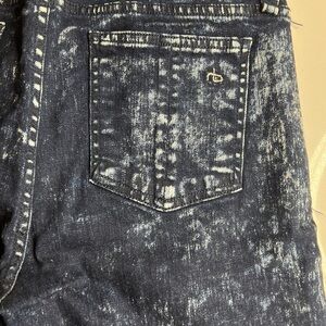 rag & bone Distressed Dark Blue Jeans